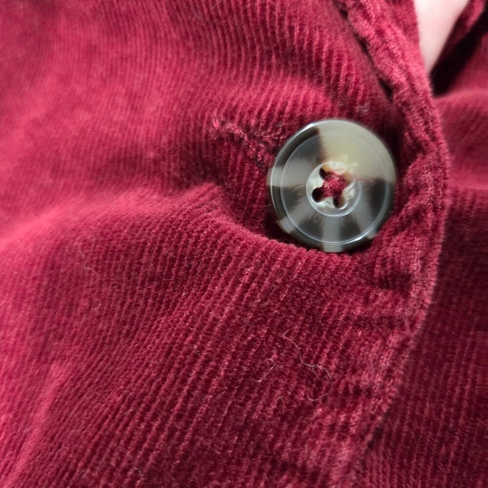 Per Se Deep Red Corduroy Single Button Blazer - image 5